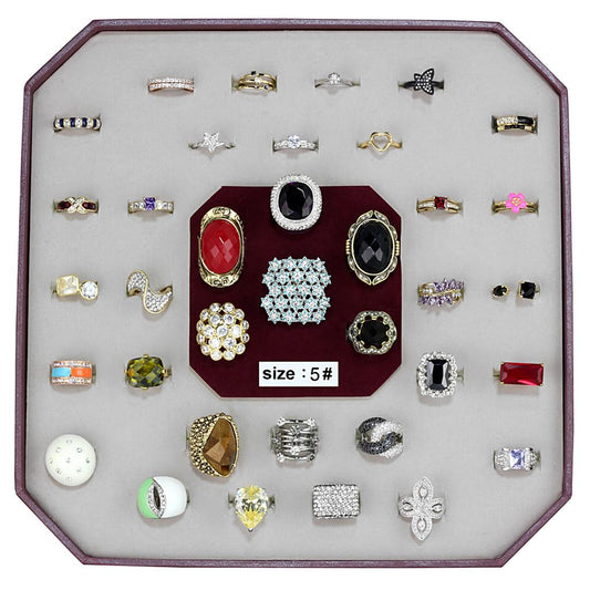 VK-011-SIZE5 - Assorted Brass Ring with Assorted  in Assorted Alamode