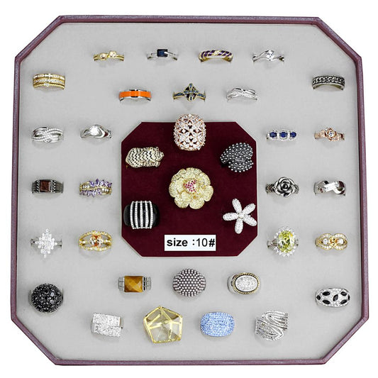 VK-012-SIZE10 - Assorted Brass Ring with Assorted  in Assorted-0