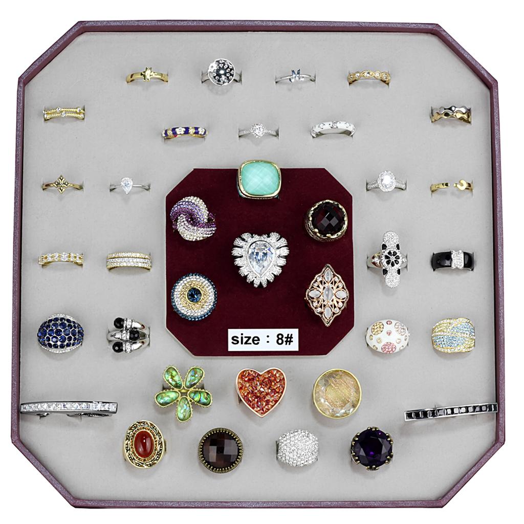 VK-012-SIZE8 - Assorted Brass Ring with Assorted  in Assorted-0