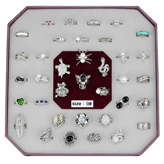 VK-014-SIZE9 - Assorted Brass Ring with Assorted  in Assorted Alamode