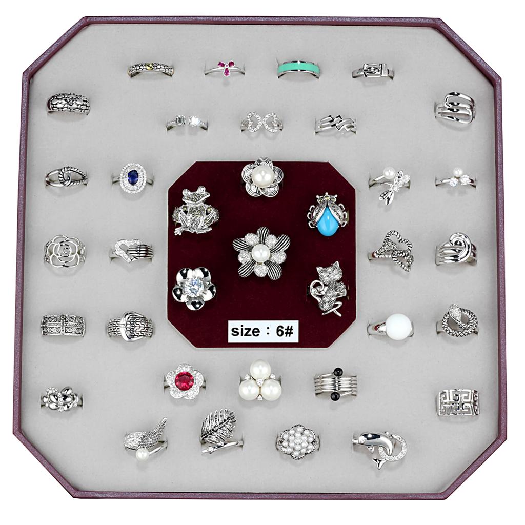 VK-015-SIZE6 - Assorted Brass Ring with Assorted  in Assorted Alamode