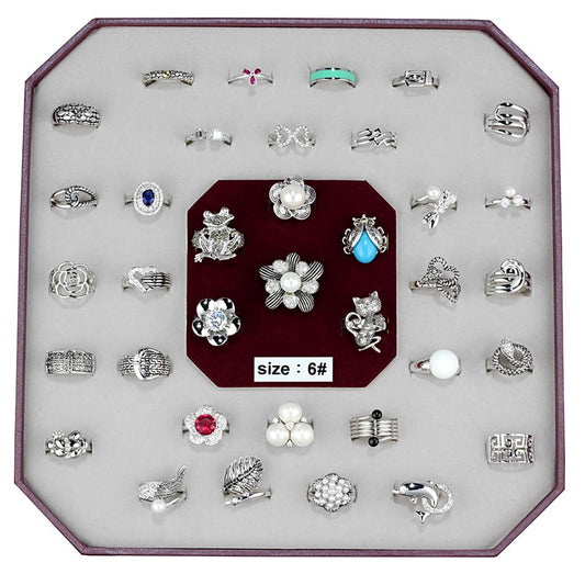 VK-015-SIZE6 - Assorted Brass Ring with Assorted  in Assorted Alamode