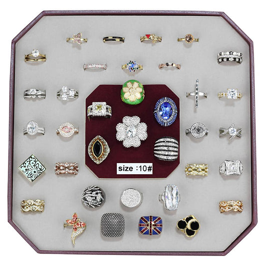VK-016-SIZE10 - Assorted Brass Ring with Assorted  in Assorted-0