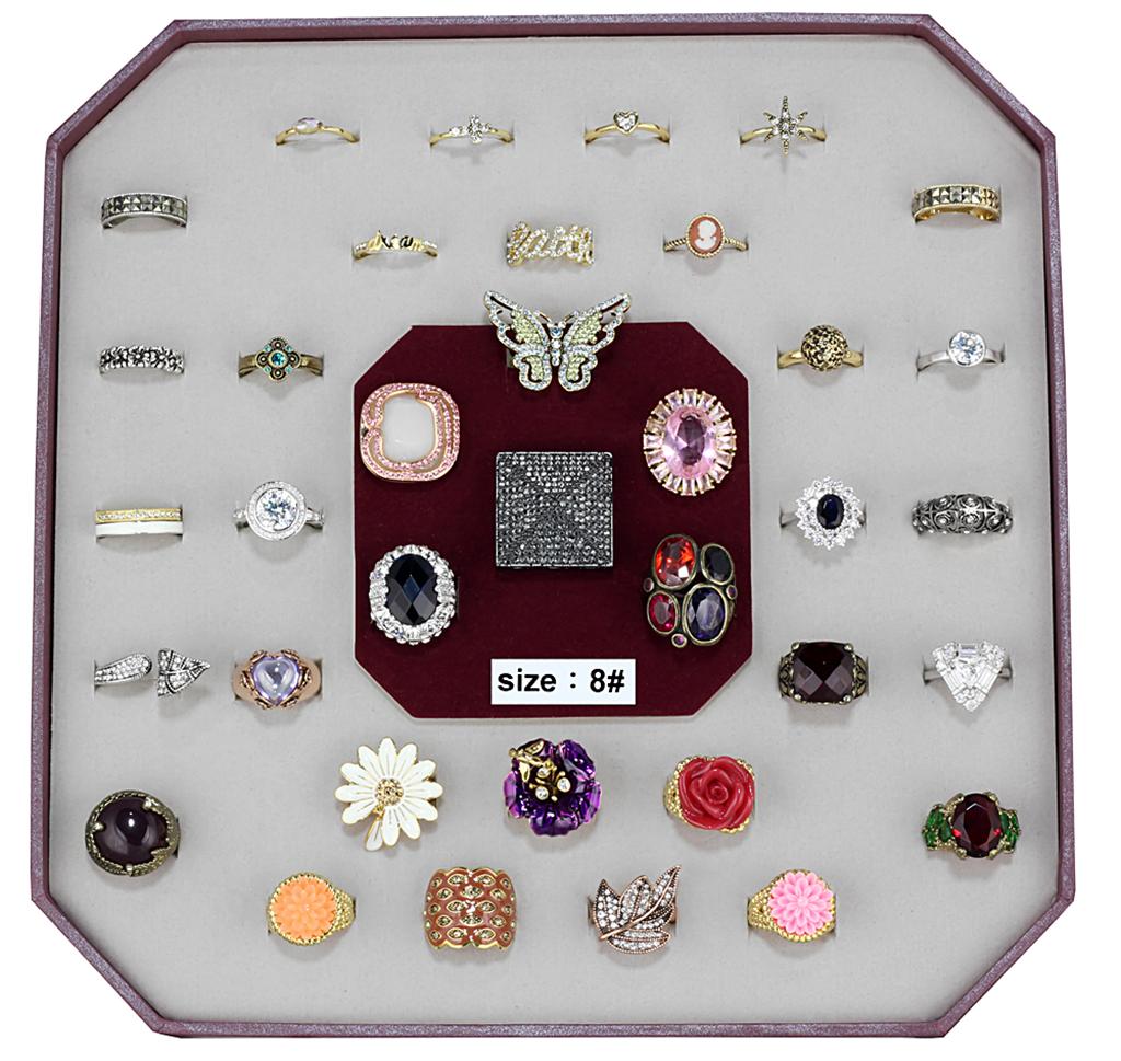 VK-022-SIZE8 - Assorted Brass Ring with Assorted  in Assorted Alamode
