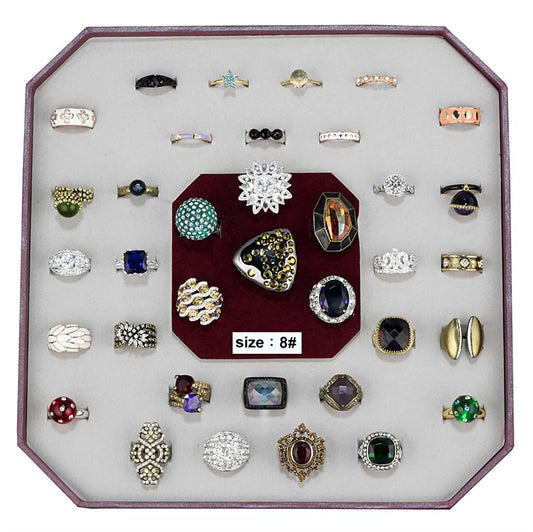 VK-023-SIZE8 - Assorted Brass Ring with Assorted  in Assorted-0