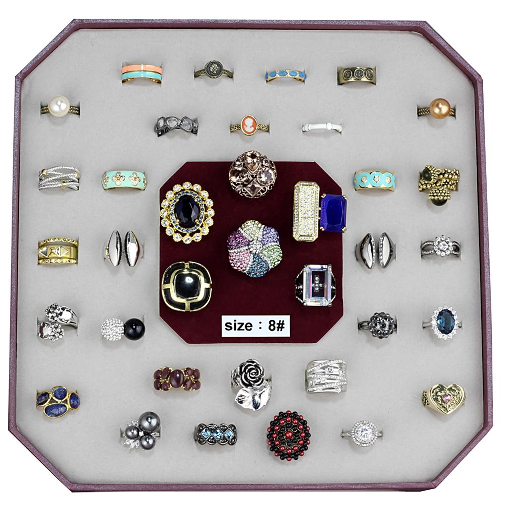 VK-024-SIZE8 - Assorted Brass Ring with Assorted  in Assorted Alamode