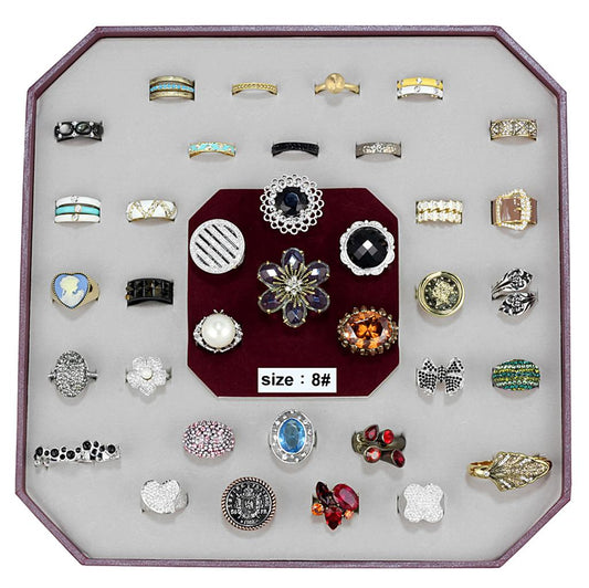 VK-025-SIZE8 - Assorted Brass Ring with Assorted  in Assorted-0
