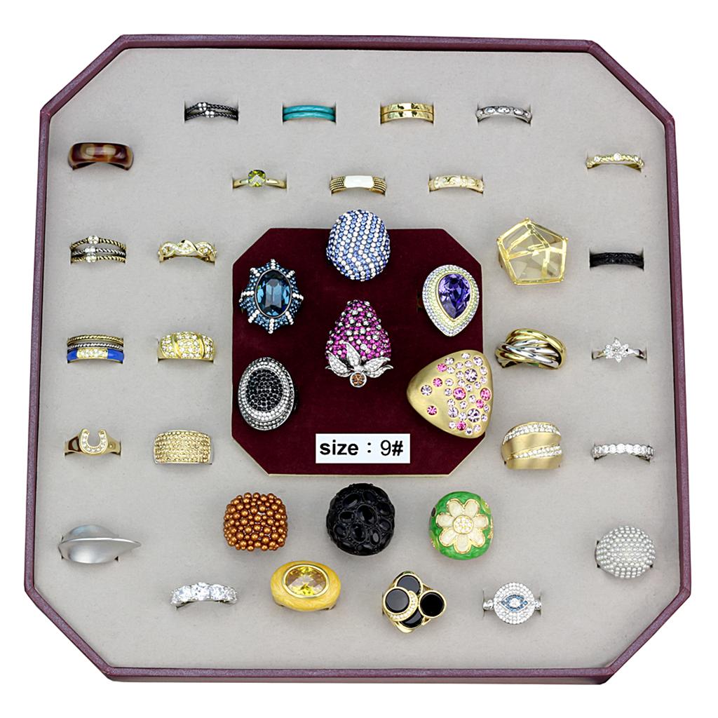 VK-026-SIZE9 - Assorted Brass Ring with Assorted  in Assorted Alamode