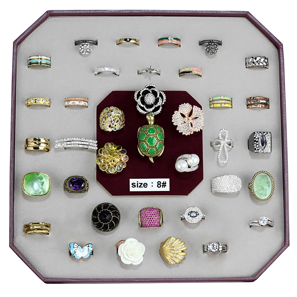 VK-028-SIZE8 - Assorted Brass Ring with Assorted  in Assorted-0