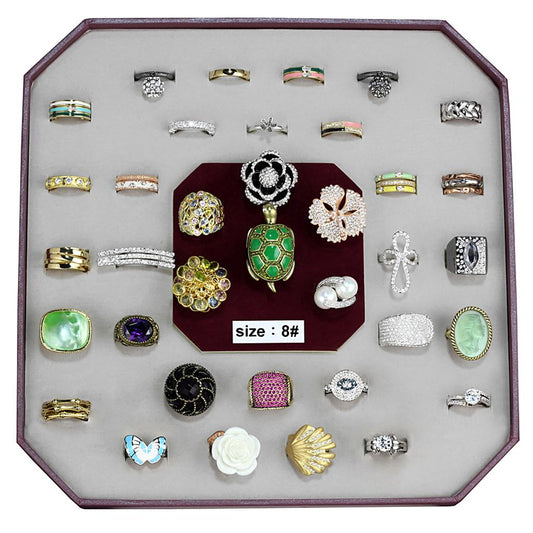 VK-028-SIZE8 - Assorted Brass Ring with Assorted  in Assorted-0
