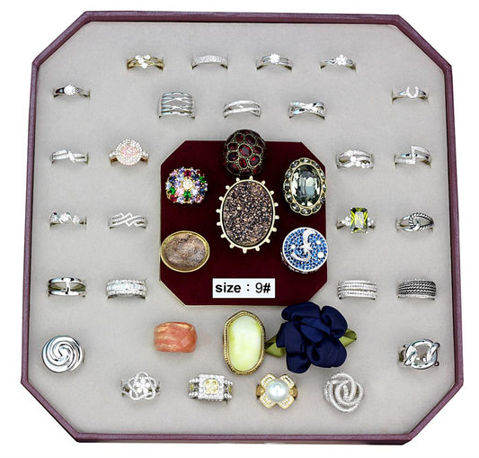 VK-028-SIZE9 - Assorted Brass Ring with Assorted  in Assorted-0