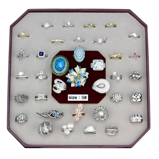 VK-029-SIZE9 - Assorted Brass Ring with Assorted  in Assorted-0