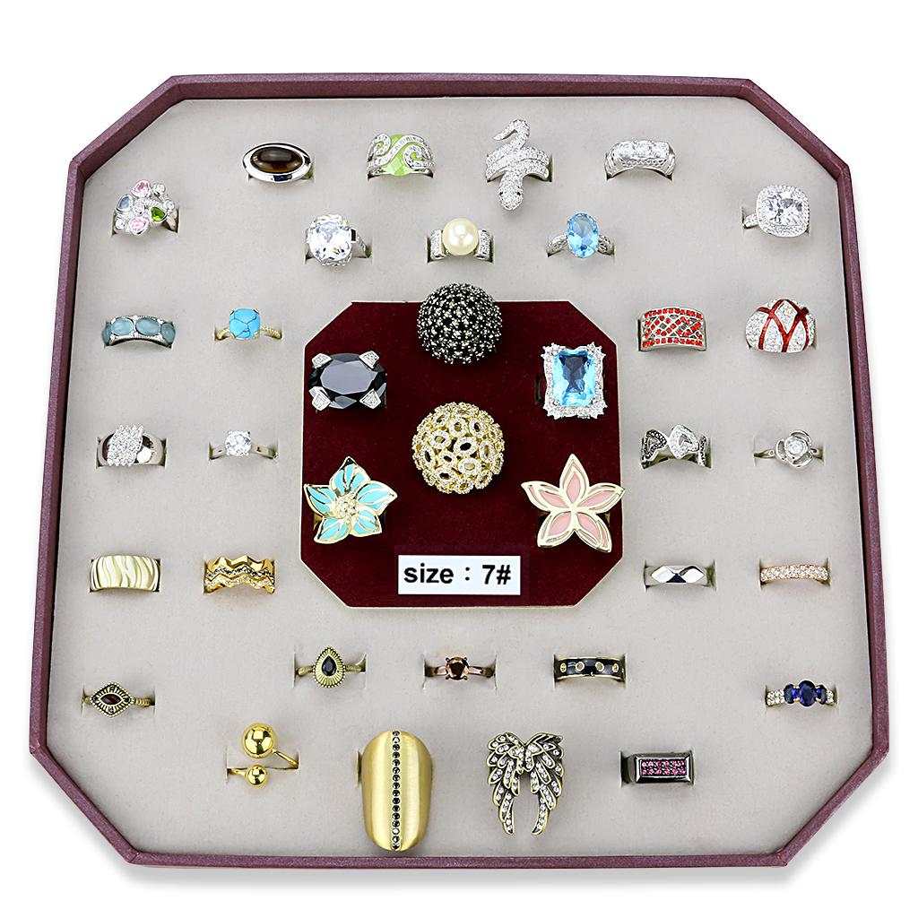 VK-031-SIZE7 - Assorted Brass Ring with Assorted  in Assorted Alamode