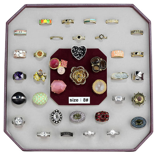 VK-031-SIZE8 - Assorted Brass Ring with Assorted  in Assorted Alamode