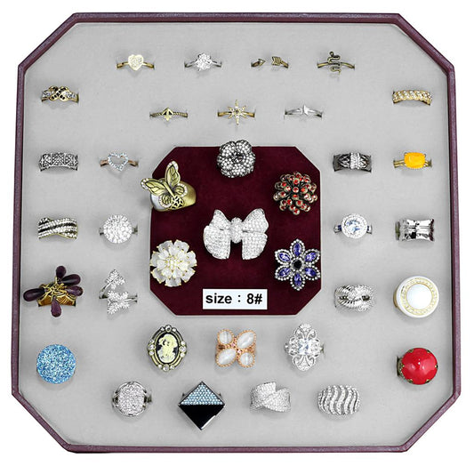 VK-032-SIZE8 - Assorted Brass Ring with Assorted  in Assorted-0