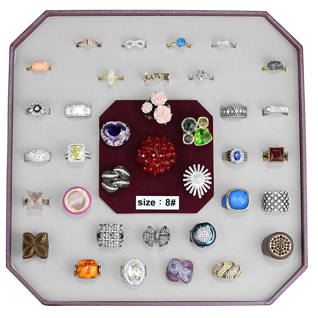 VK-033-SIZE8 - Assorted Brass Ring with Assorted  in Assorted Alamode