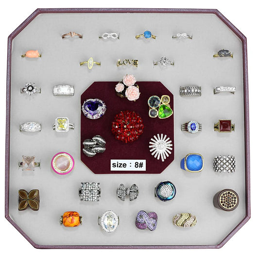 VK-033-SIZE8 - Assorted Brass Ring with Assorted  in Assorted Alamode