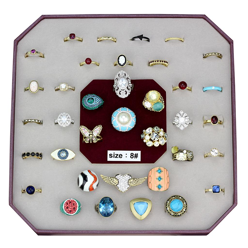 VK-039-SIZE8 - Assorted Brass Ring with Assorted  in Assorted-0