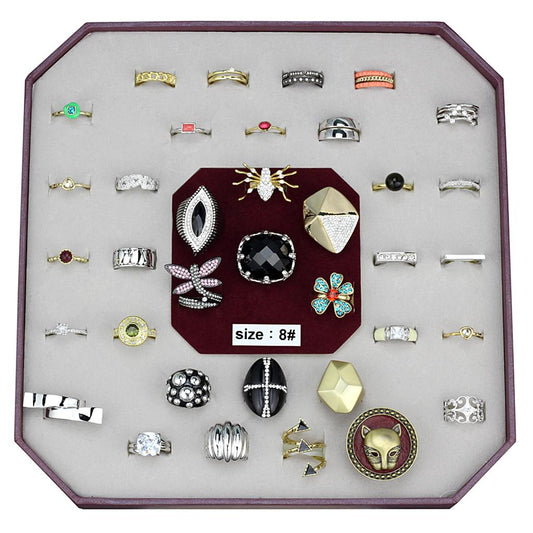 VK-049-SIZE8 - Assorted Brass Ring with Assorted  in Assorted-0