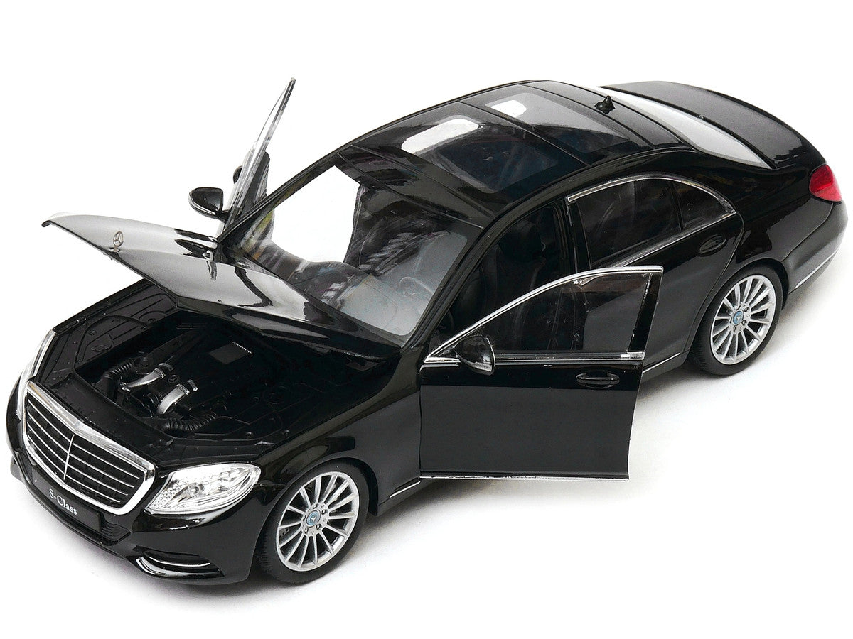 Mercedes Benz S Class with Sunroof Black "NEX Models" 1/24 Diecast Model Car by Welly Welly