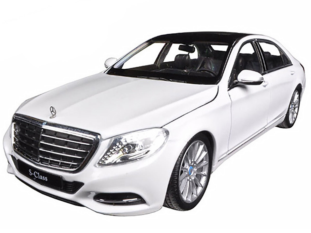 Mercedes Benz S Class with Sunroof White "NEX Models" 1/24 Diecast Model Car by Welly Welly