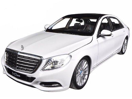Mercedes Benz S Class with Sunroof White "NEX Models" 1/24 Diecast Model Car by Welly Welly