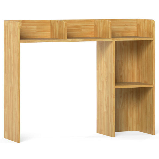 Costway 3-Tier Multipurpose Desk Bookshelf with 4 Shelves-Beige W2B