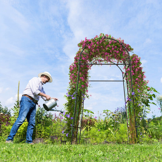Costway 1 PCS 7.5FT Garden Arch Trellis Outdoor Plant Support Archway for Climbing Vine Flower W2B