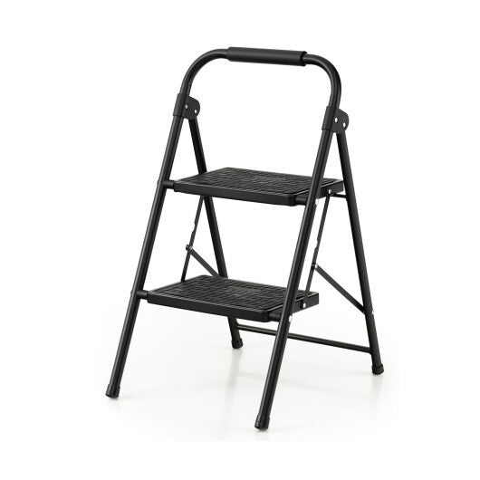 Costway 2 Step Ladder Folding Step Stool 330lbs Capacity with Anti-Slip Pedal & Handle W2B