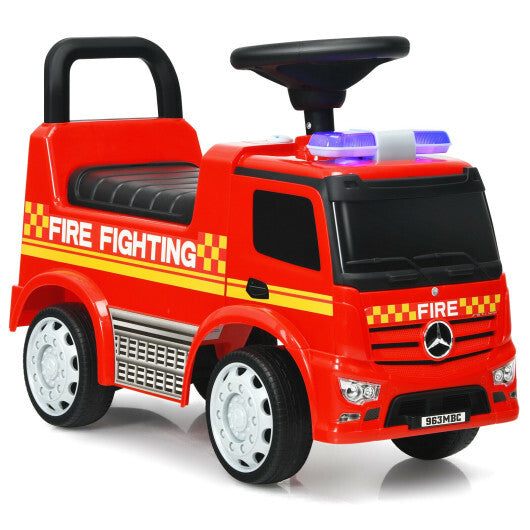 Costway Licensed Mercedes Benz Kids Fire Engine Racer-Red W2B