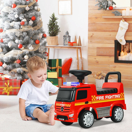 Costway Licensed Mercedes Benz Kids Fire Engine Racer-Red W2B