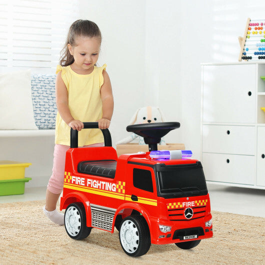 Costway Licensed Mercedes Benz Kids Fire Engine Racer-Red W2B