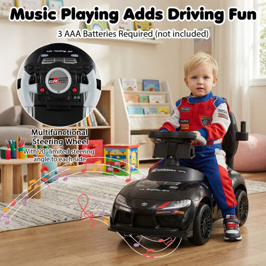 Costway 3-in-1 Toyota Licensed Foot-to-Floor Stroller Sliding Walking Toy-Black W2B
