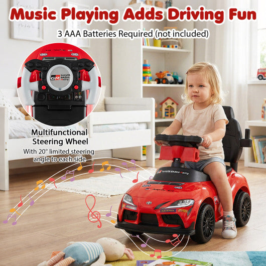 Costway 3-in-1 Toyota Licensed Foot-to-Floor Stroller Sliding Walking Toy-Red W2B