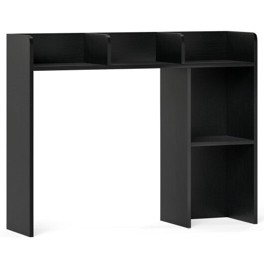 Costway 3-Tier Multipurpose Desk Bookshelf with 4 Shelves-Black W2B