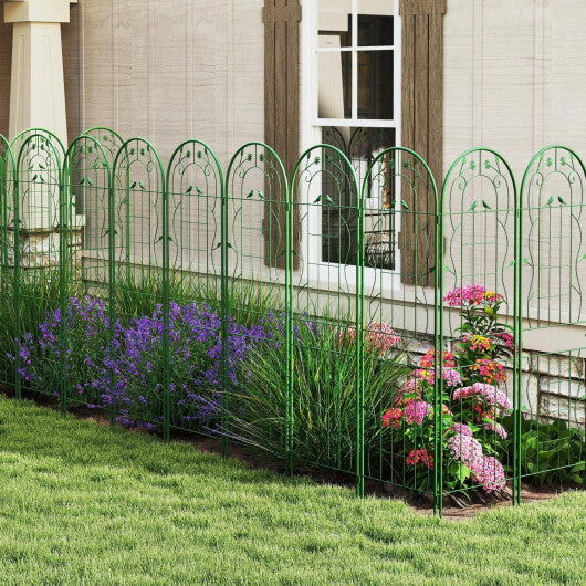 Costway 2 Pack Rustproof Metal Garden Trellis 71" x 20" Wire Lattice Panel for Patio Green W2B