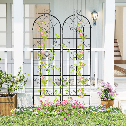 Costway 2 Pack 71" x 20" Heavy-Duty Metal Garden Trellis Metal Coating Patio for Outdoor W2B