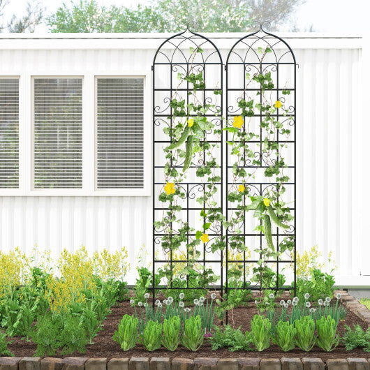 Costway 4 Pack 86" x 20" Metal Garden Trellis  Heavy-Duty Plant Support for Vegetable W2B