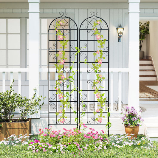 Costway 4 Pack 86" x 20" Metal Garden Trellis  Heavy-Duty Plant Support for Vegetable W2B