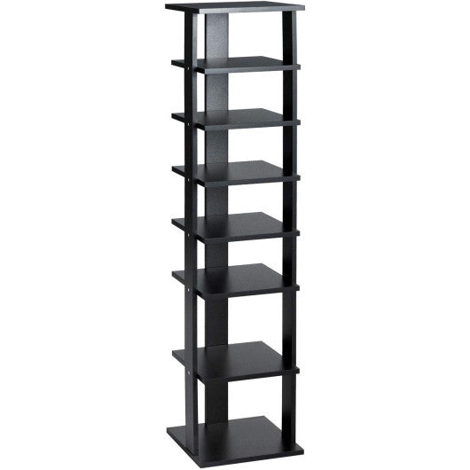 Costway 7-Tier Shoe Rack Practical Free Standing Shelves Storage Shelves-Black W2B