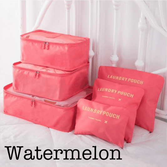 6 Piece Travel Organizer Threaded Pear