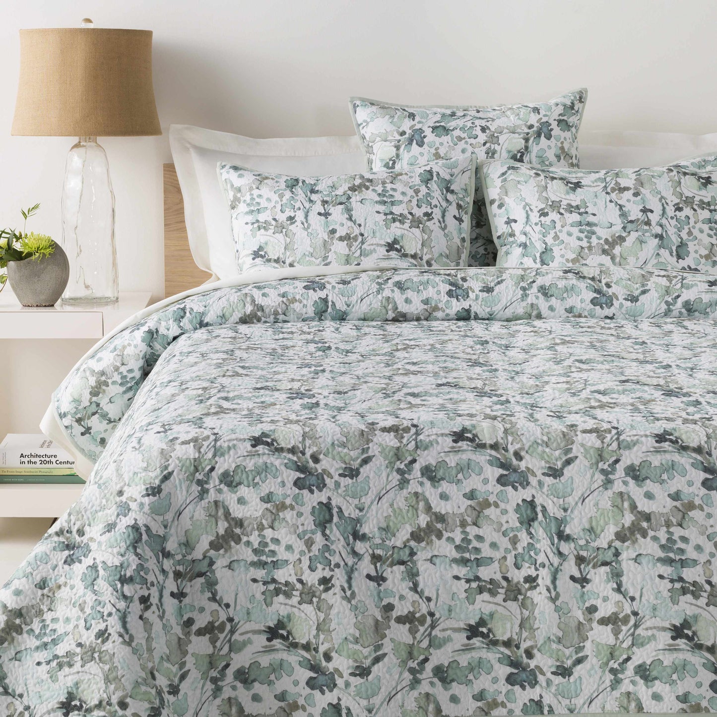 Walkerville Floral Blue-Green Bedding Set Boutique Rugs