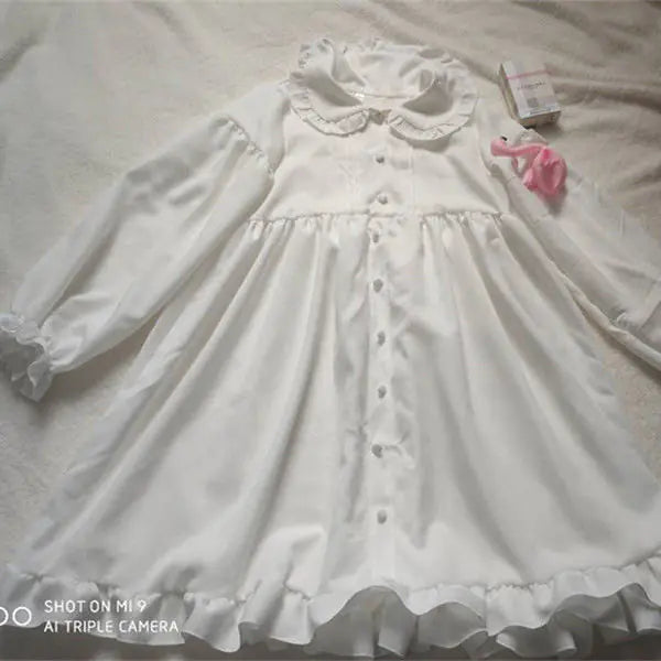 White Princess Puff Sleeve Dress