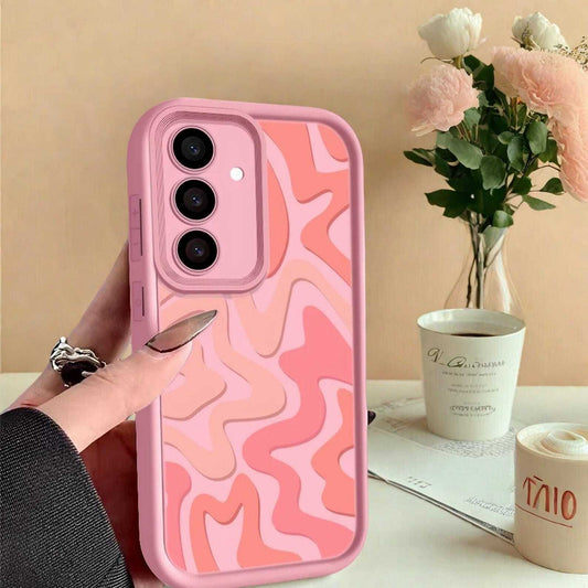 Striped Design Phone Case for Samsung Galaxy S25 S24 S23 S22 Ultra Plus Slim Shockproof Cover with Stylish Grip and Durable Protection W2B