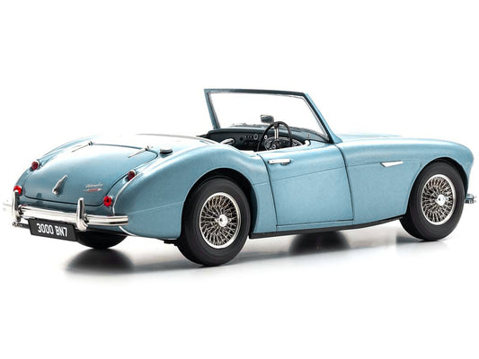 Austin Healey 3000 Mk-1 (BN7) Convertible RHD (Right Hand Drive) Healey Blue 1/18 Diecast Model Car by Kyosho