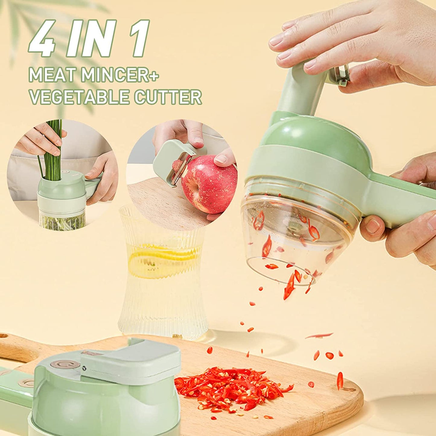 4 In1 Electric Vegetable Cutter