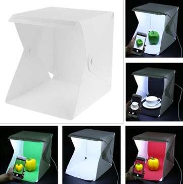 Adjustable double light bar LED light soft light shooting table mini photography box small light box