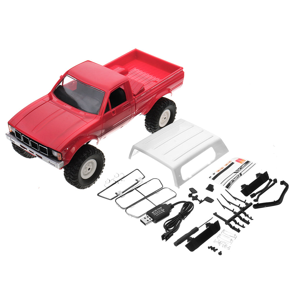 WPL C24 1/16 RTR 4WD 2.4G Military Truck Crawler Off Road RC Car 2CH Toy