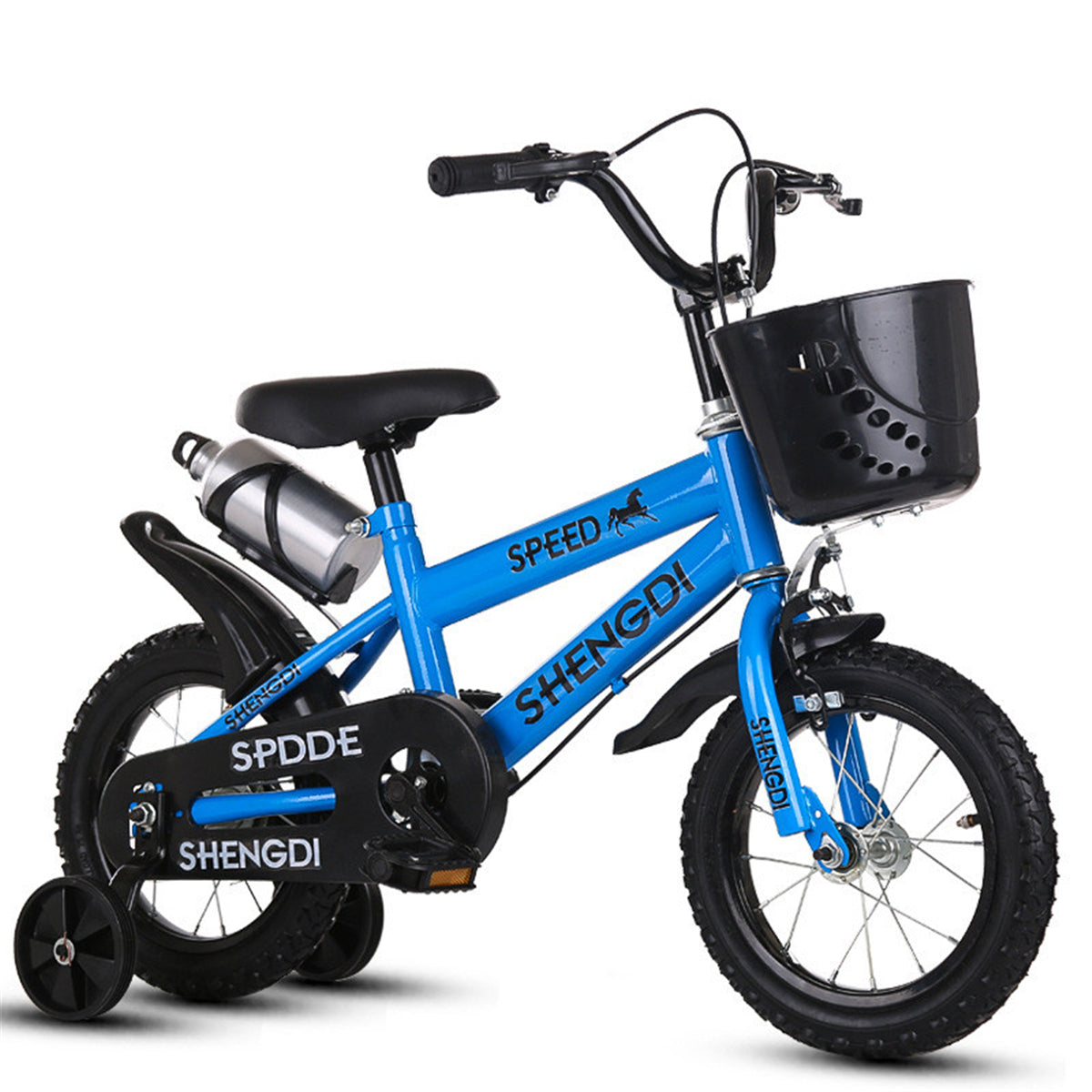BIKIGHT 12" Kids Bike Tricycle 3 Wheels Balance Protection Safety Baby Safety Cycling Training Bike
