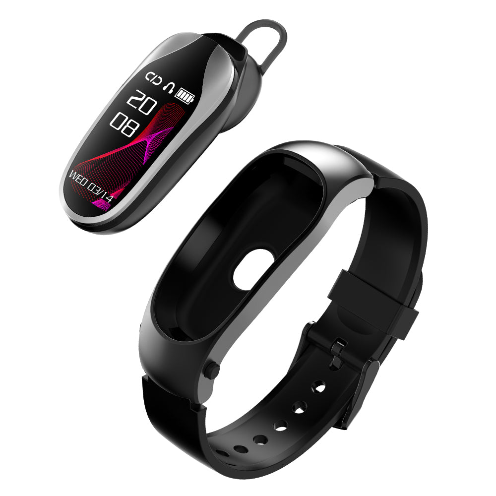 Kingwear KR04 bluetooth Call Headset HR Monitor Wake-up Gesture Voice Search Earphone Smart Watch Band